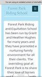 Mobile Screenshot of forestparkridingschool.com.au