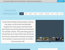 Tablet Screenshot of forestparkridingschool.com.au